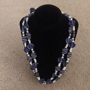 Blue and White Necklace